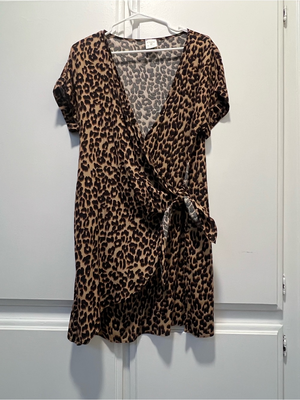 Leopard wrap dress